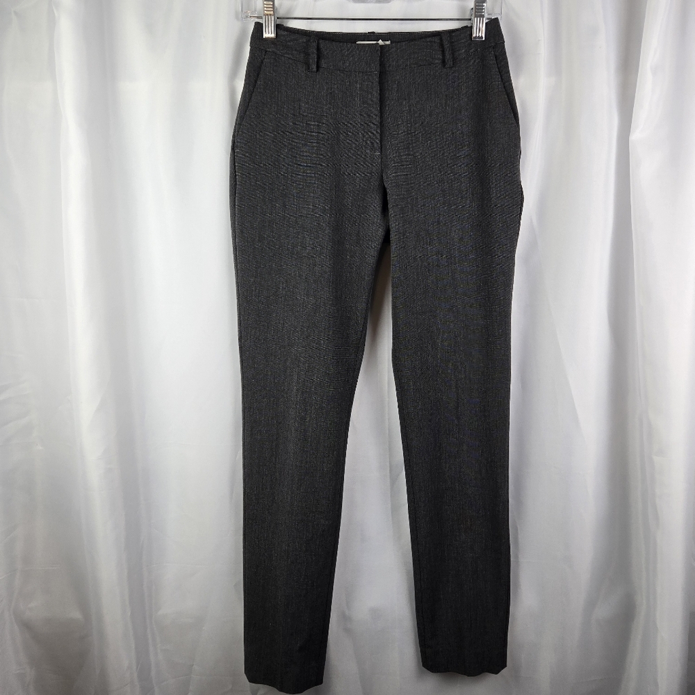 H&M Womens Charcoal Gray Career Wear Straight Leg Trouser Pants Size 2